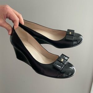❤️ SALE ❤️ Cole Haan Black Leather Wedge Work Shoes